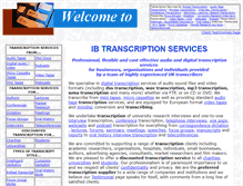 Tablet Screenshot of ibtranscriptionservices.co.uk